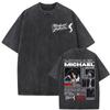 King of Pop Michael Jackson Album Cover T Shirt Men Women Fashion Classic Cool T-shirt Casual Vintage Washed T Shirts Streetwear