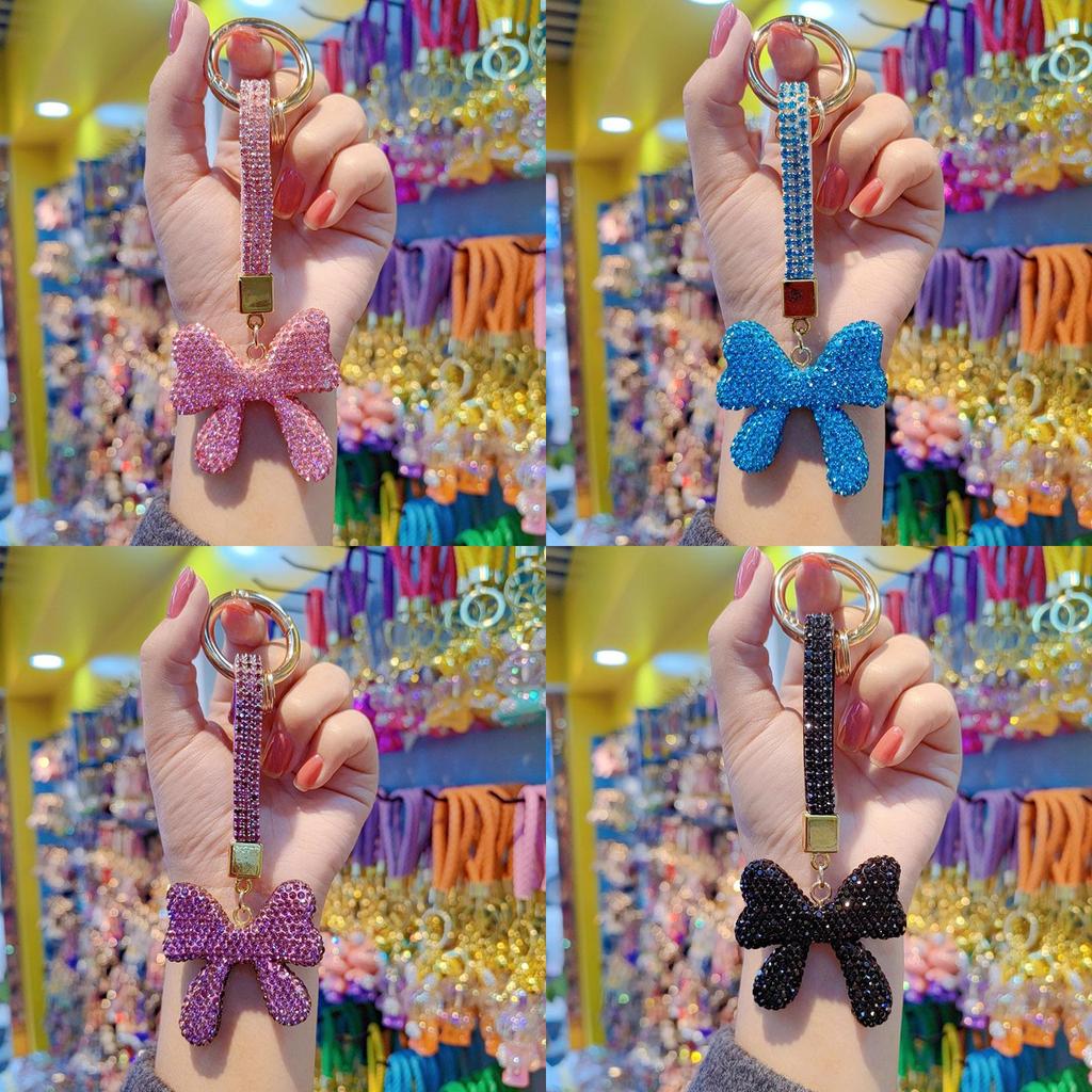 Porte-clés Papillon Nœud Avec Strass Tchèques Pour Offrir et Décoration