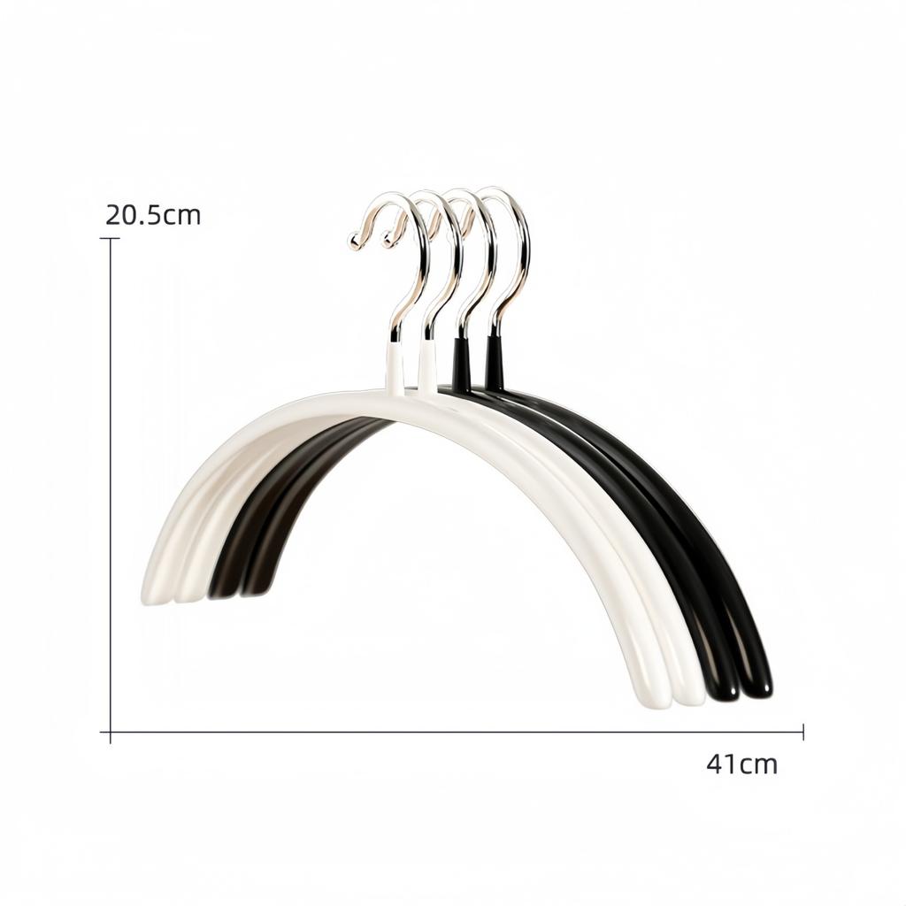 10 Anti Slip and Traceless Hangers, Thickened Semi-circular Metal Hangers, Saving Space Without Occupying Space