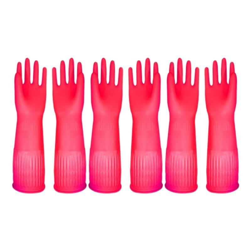 Qi Tu 38cm Extra Thick Non-Fleece Red Gloves красный