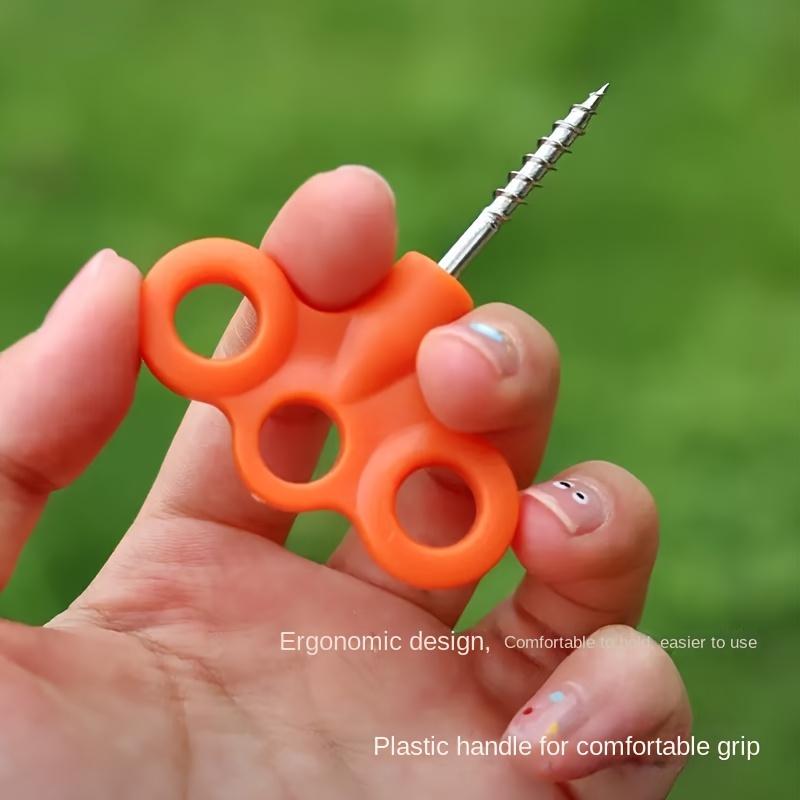 5Pcs Heavy-Duty Black Camping Nails – Non-Slip Tent Stakes for Hiking, Backpacking & RV Anchoring, Durable Outdoor Gift