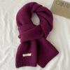 100% Pure Wool Knitted Scarf - Versatile Autumn/Winter Cashmere Neck Warmer for Couples