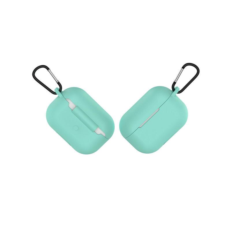 Capa protetora de silicone para airpods pro capa protetora de fone de ouvido de 3 gerações com chaveiro