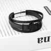 Men's Stylish Cross Hexagram Multi-layer Leather Bracelet