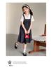 Girls' Summer Dress 2026 New Style Children's Stylish Medium and Large Girls' Summer Dress Cowboy Strap Skirt Two Piece Set