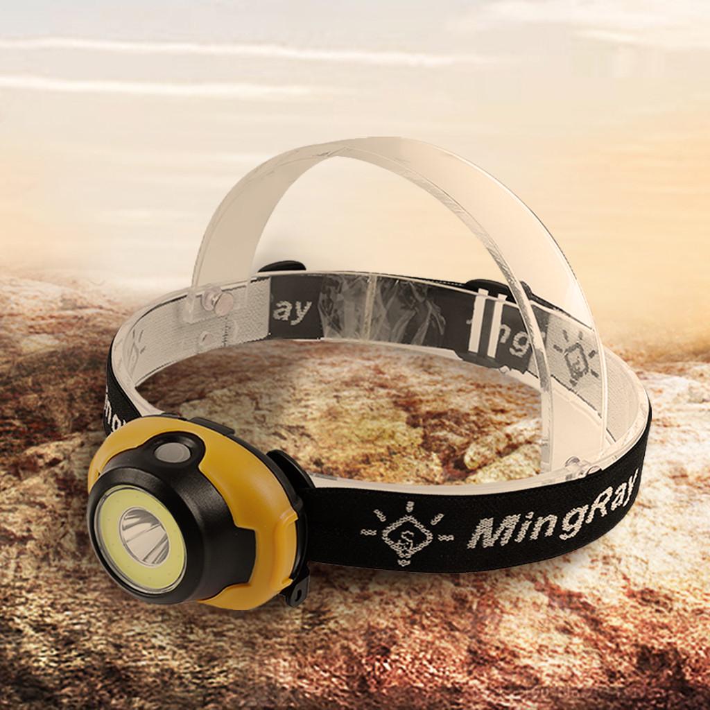 COB LED Headlamp 3-mode Headlight AAA Outdoor Fishing Head Torch Light Lamp