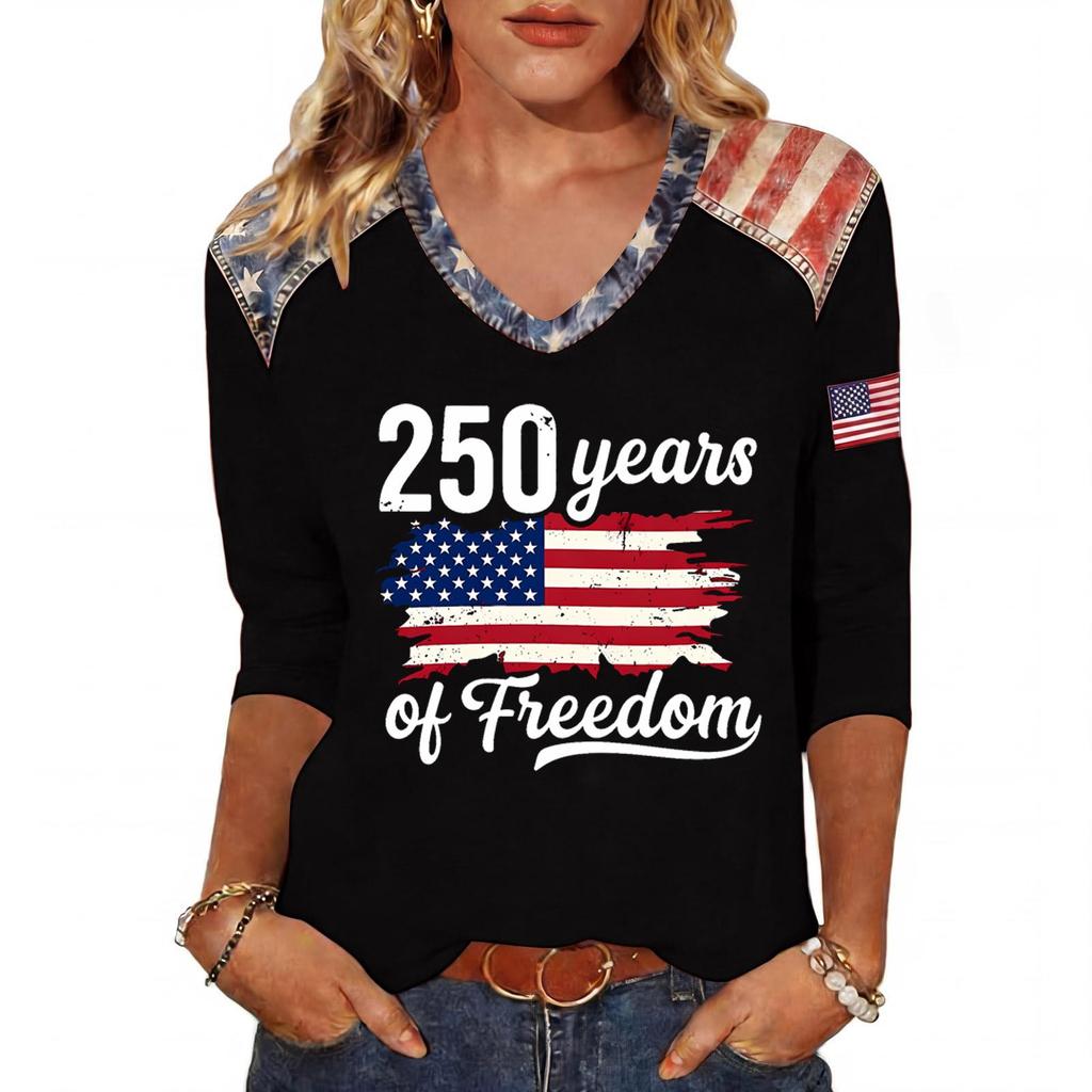 250 Years of Print Long Sleeve Shirts for Women Womens Long Sleeve Tops Long Sleeve Tops for Women Long Sleeve T Shirt Women