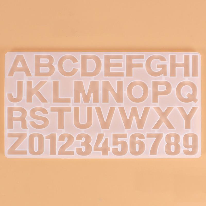 Transparent Letter Silicone Mold Letter And Number Mold Epoxy Resin Molds For Diy Jewelry Dried Flower Resin Crafts Tool