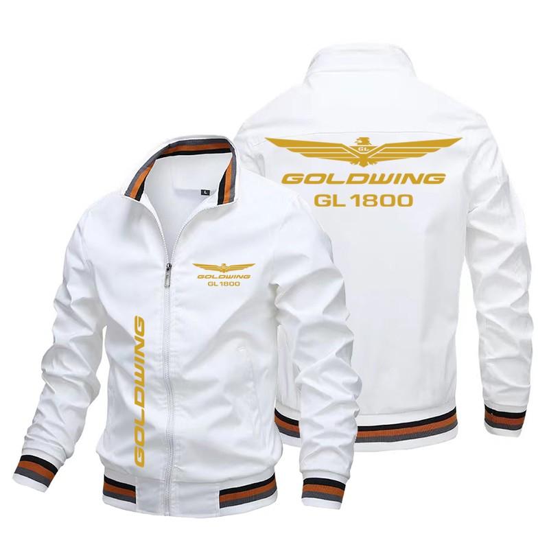 

Мотоциклетна чоловіча куртка з довгим рукавом з мотоциклетним логотипом Golden Wing 1800 M білий