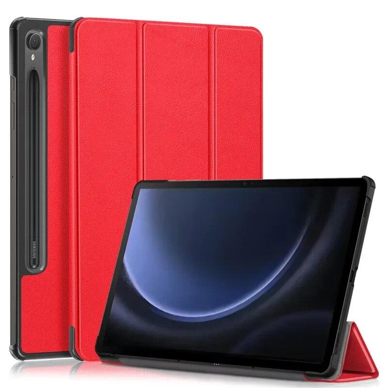 Tablet Leather Case for Samsung Galaxy Tab S9 FE S9FE 2023 Case 10.9 Inch Folding Stand Magnetic Smart Folio Tablet for Samsung Tab S9 FE Case