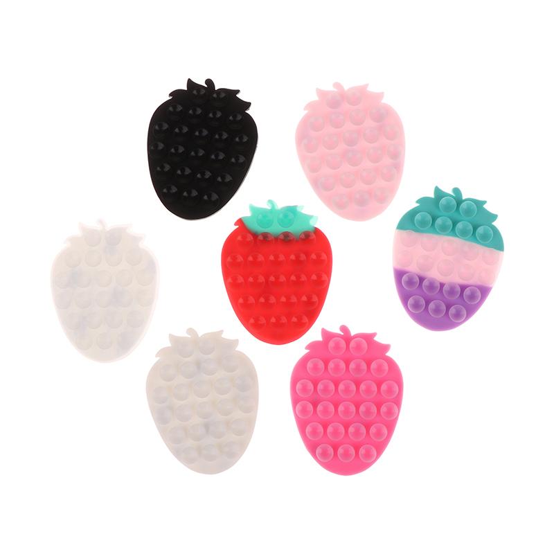 Soporte de Ventosa de Fresa para Teléfonos Móviles Soporte de Ventosa Soporte Portátil para Teléfono Almohadilla Universal Fija para Teléfono Soporte para Navegación de Coche