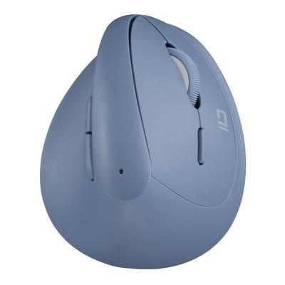 Digio2 Mini Ergonomic Wireless Mouse, Silent, 5 Buttons, BlueLED, Blue