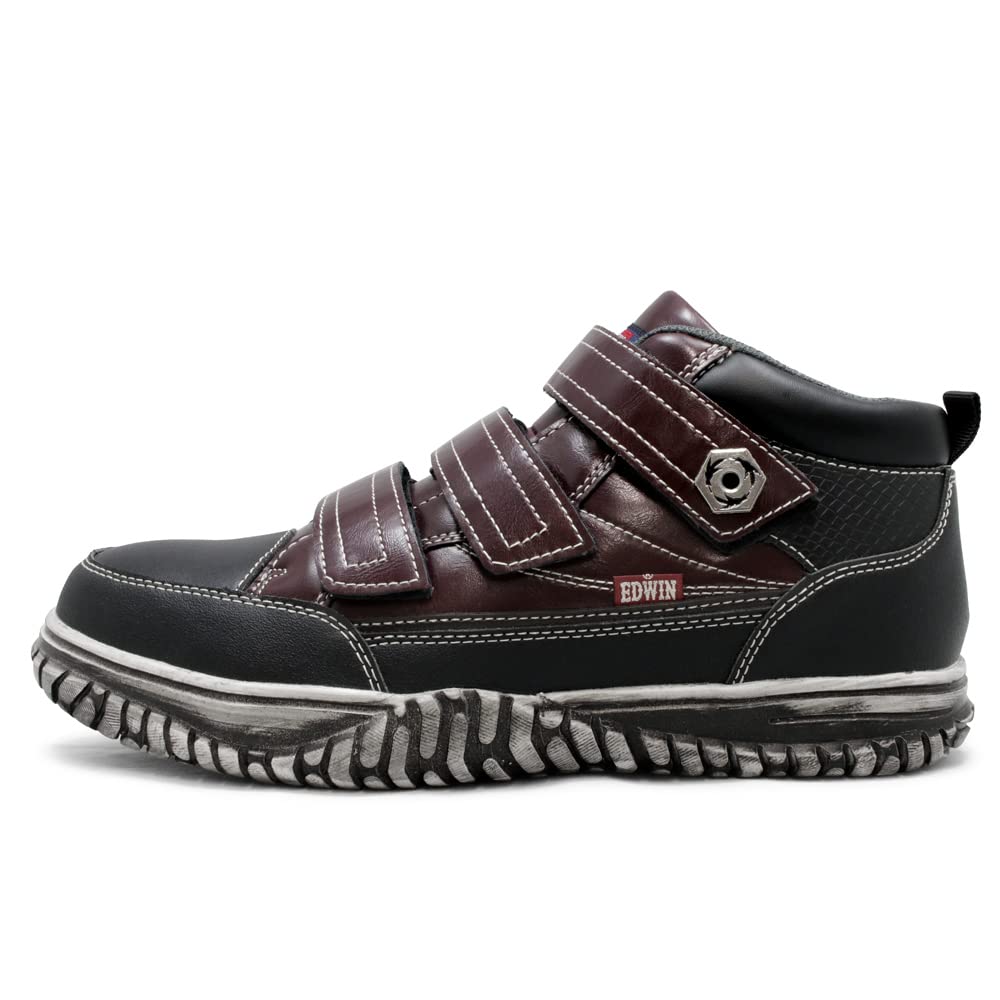 Safety Shoes High Cut Steel Toecap Magic [Edwin] ESM-103 (AZUKI 26.5)