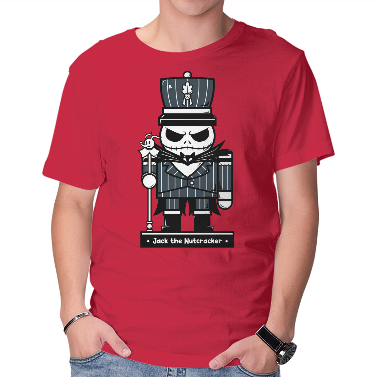 Unisex Crew Neck T-Shirt Jack The Nutcracker Graphic Short Sleeve Casual Tee XS