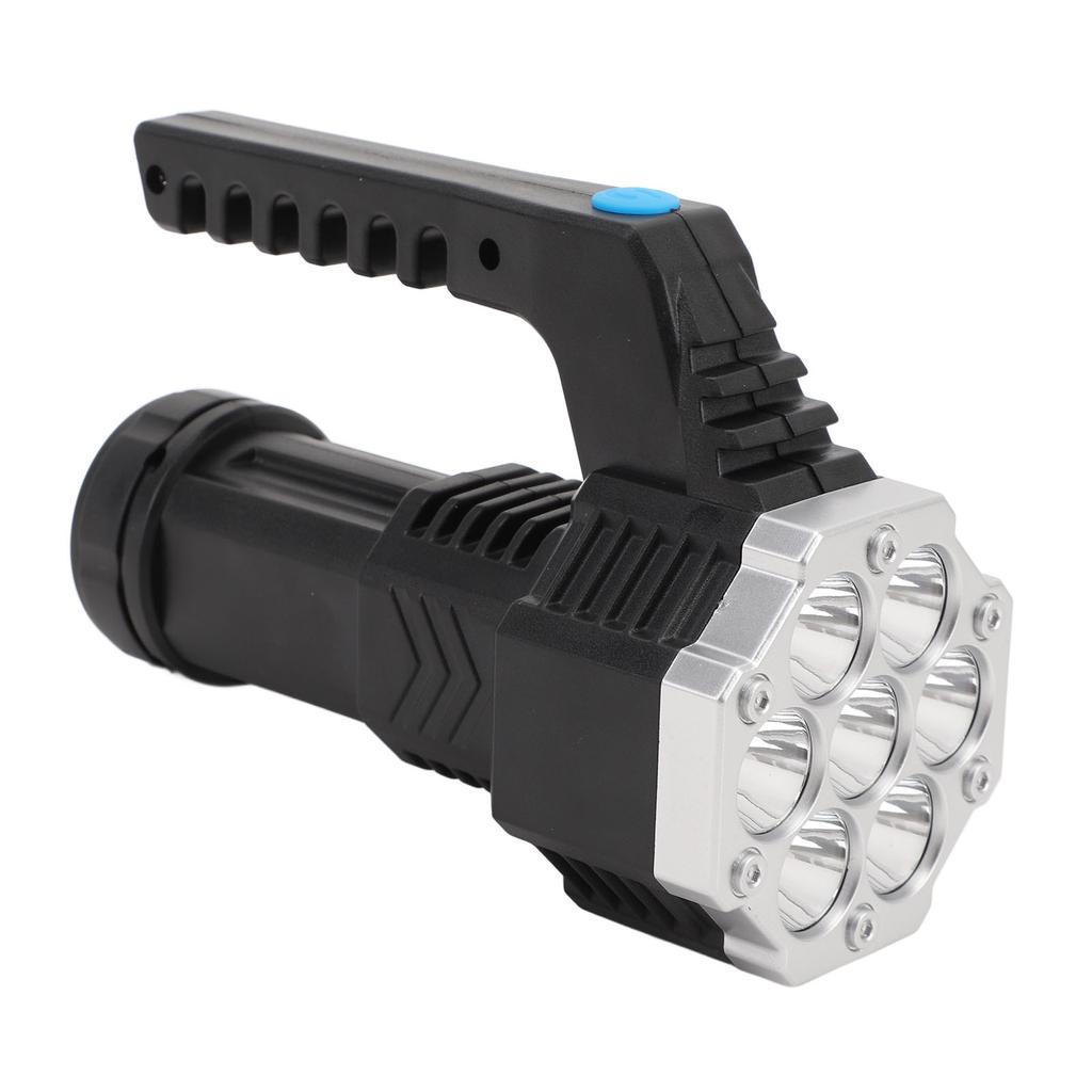 Handheld Flashlight Spotlight USB Rechargeable Multifunctional Flashlight Searchlight with Power