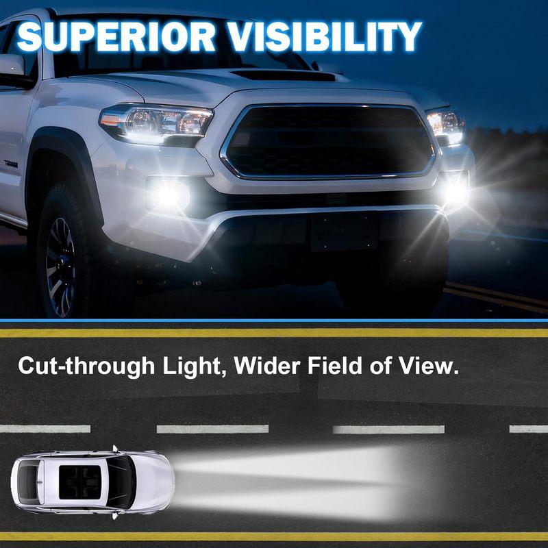For Toyota Tacoma 2016 - 2023 (Fits SR,SR5 Model Only) 4 Eyes LED DRL Light Assembly Kit Daytime Running Light with Turn Signals