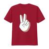 Peace Hand Sign For And Women S T Shirt  Top with Unique Stylish Print Vintage Washed Homme Top For Everyday Wear Comfortable