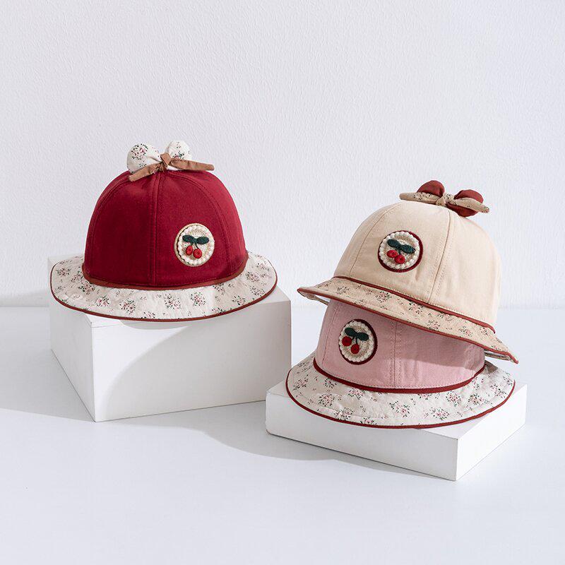 Korean Style Children's Sun Protection Lace Bucket Hat for Girls