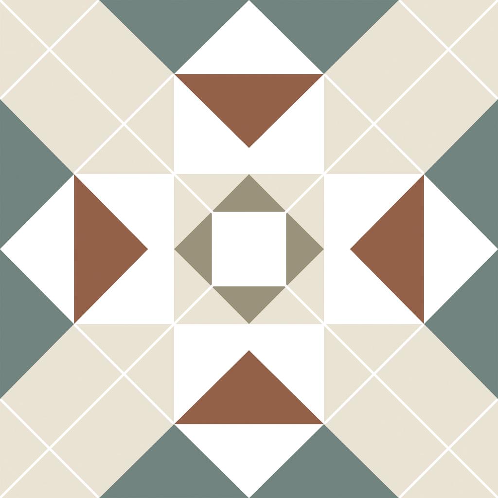 Decorative Porcelain Stoneware Tile Patchwork Victorian Ada 20X20 Cm Gat. AND