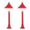 Set Of 2 Classical Miniature LED Street Lamps Perfect For Dollhouses Indoor And Outdoor Decoration Landscape Accessory