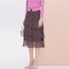 JESSIE Mulberry Silk Youthful Tiered A-line Skirt