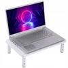 Monitor Laptop Stand Adjustable Metal White Gaming Shelf