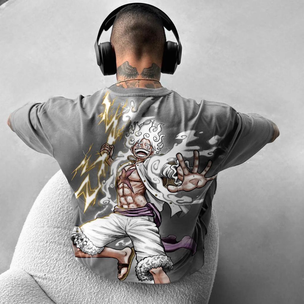 Latest Printed Anime One Piece Mens and Womens Tshirts for Children Trendy Casual Shortsleeved Tops