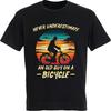 Minimalist Tshirt Casual Tee Travel For Men Oneck Tshirt Plus Size Never Underestimate An Old Guy On A Bicycle Everyday Top Tees