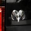 GXP1  1Pcs Car Body Rear Trunk 3D Metal Chrome Stickers Ram Head Styling Emblem Badge For Dodge Ram 1500 Caravan Accessories
