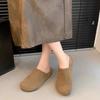 Retro Baotou Boken Shoes and Slippers for Women, New Soft-soled Casual Lazy Shoes, Wearing Half Slippers on The Outside