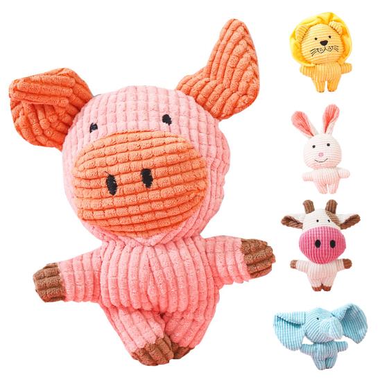 Built-in Voice Bite Resistant Soft Plush Piglet Lion Shape Pet Early Educational Toy