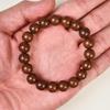 Premium 20-Bead Dragon-Subduing Wood Bracelet – Natural Full-Grain Material with Clear Pattern Prayer Beads.