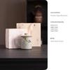 Ge Kiln Ceramic Tea Cup Set: Three-Piece Mug with Inner Liner, Gift Box, Logo Customizable, Perfect for Business Gifts