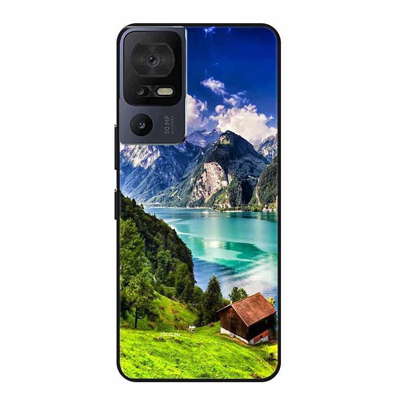 Für TCL 40 SE Handyhülle 40SE Hülle Schwarzes Silikon Weiche Rückseite Hülle Für TCL 40 SE Hülle Funda Für TCL40SE Capa 6.75" Schale