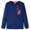Children's Long-Sleeved T-Shirt, Navy Blue, 128