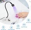 Black Nail Lamp with Clip, Pedicure Nail Lamp