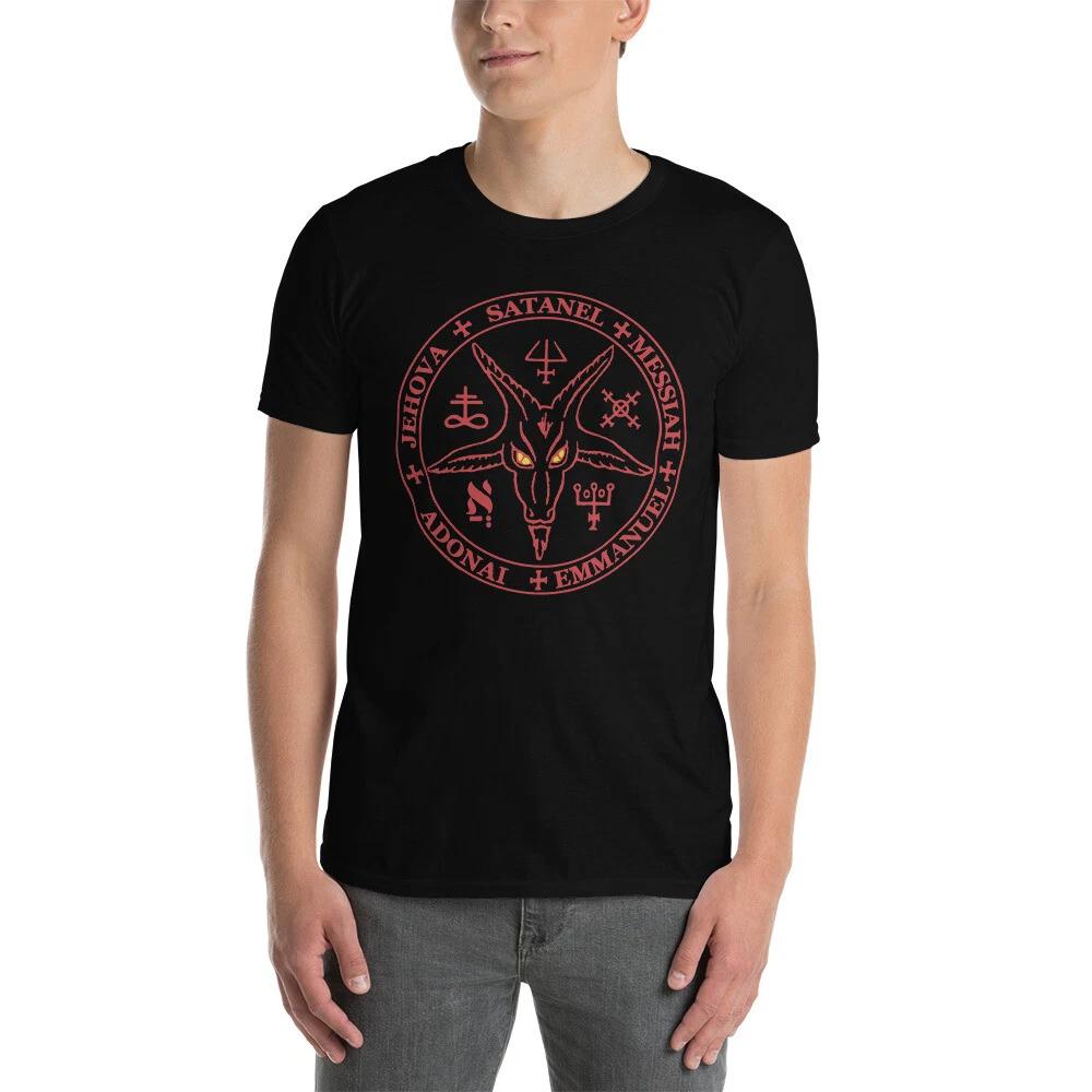 

BAPHOMET - RED VINTAGE T-Shirt Short-Sleeve Unisex Crowley Sigil C@@L! Occultic S