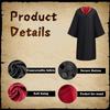 CJBIN 8-Piece Kids Magician Costume Set with Cape, Blouse, Skirt, Socks, Wand, Glasses, Bow Tie Necklace for Halloween Carnival Cosplay