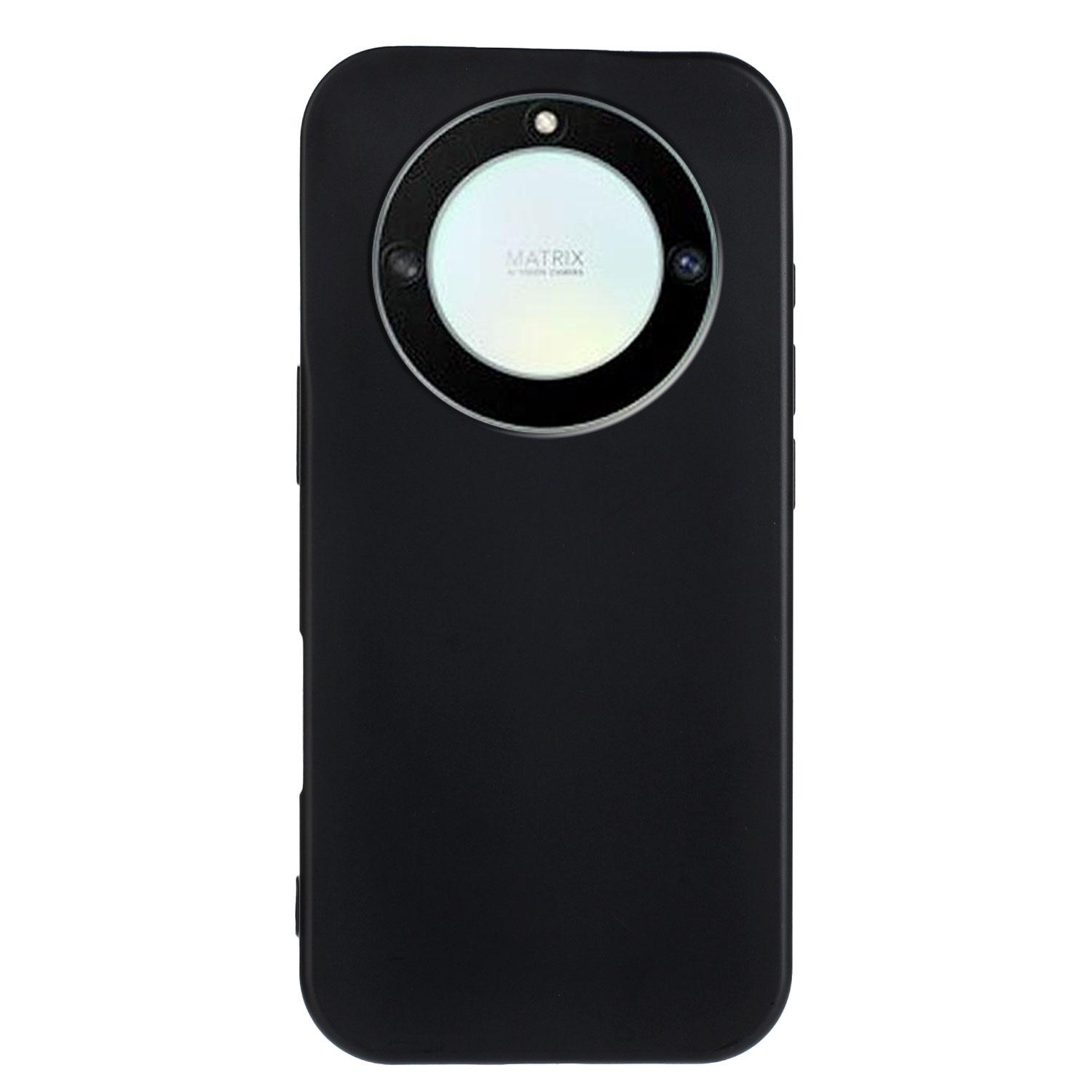 

For Honor Magic5 Lite 5G/Honor X9a 5G/Honor X40 5G TPU Case Soft Matte Anti-fingerprint Phone Back Cover Black