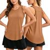 Women's Sleeveless Sports Top - Breathable Lightweight Tennis Shirt for Running and Gym Workout, Athletic Tank Top for Women