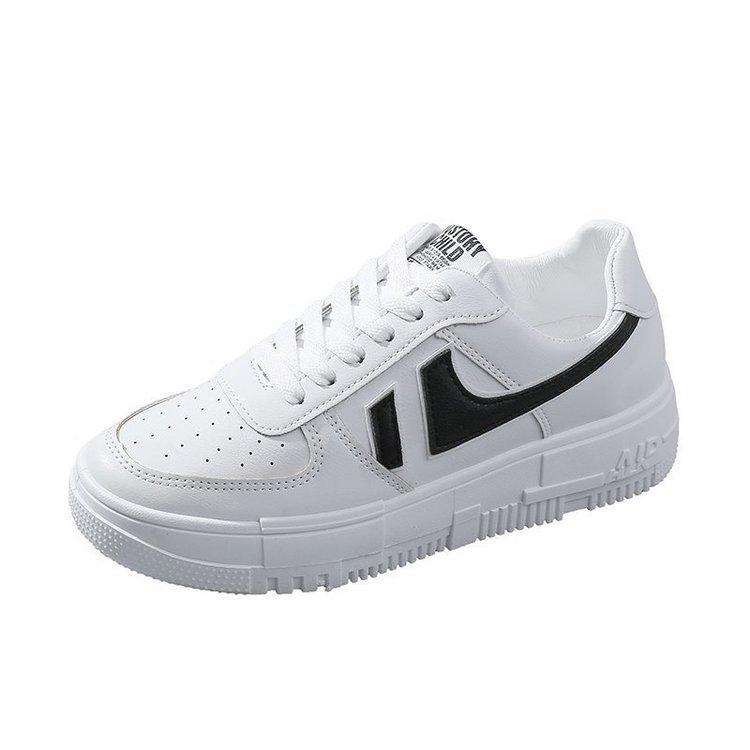 

Женские кроссовки, осенние новые туфли на плоской подошве с мягкой подошвой Muffin, соответствующие цветам, спортивные белые туфли для учащихся средних школ, белые туфли для отдыха, смешанная партия 40