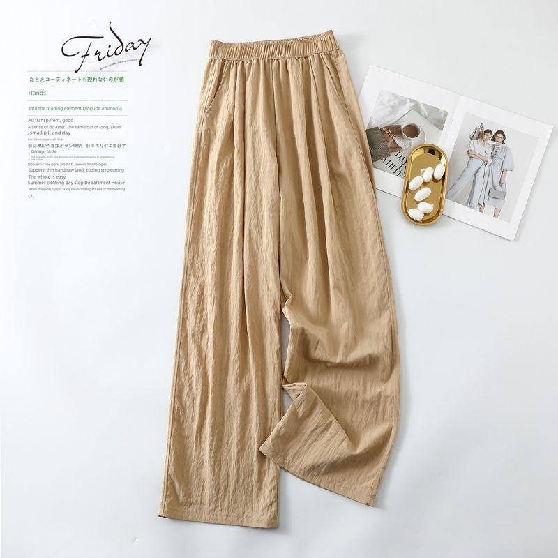 

Modal Outwear Thin Fashion High Waist Casual Pants Beige S (recommended 40.00 kg-52.50 kg
