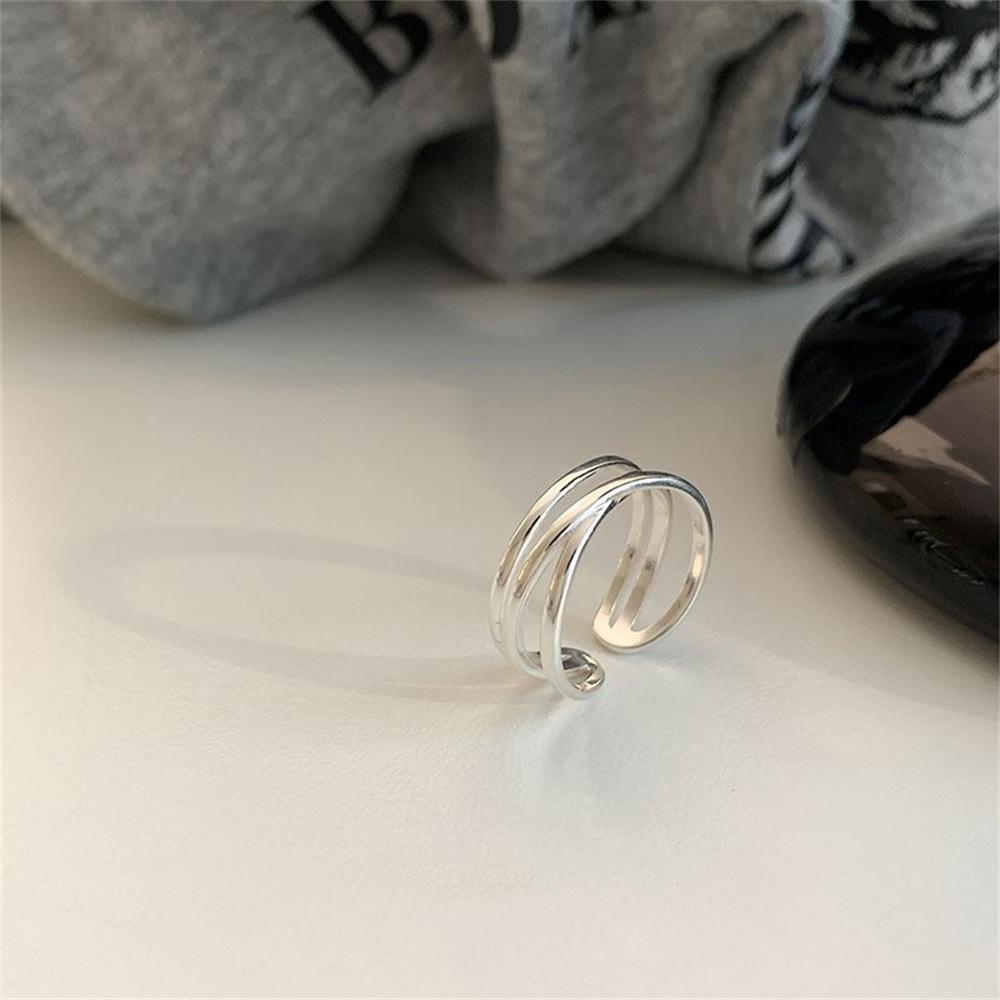Korean plain ring ring female ins wind design opening adjustment tail ring ring ring