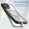 For iPhone 13 Magnetic Case Carbon Fiber Texture TPU+PC Phone Cover Compatible with MagSafe