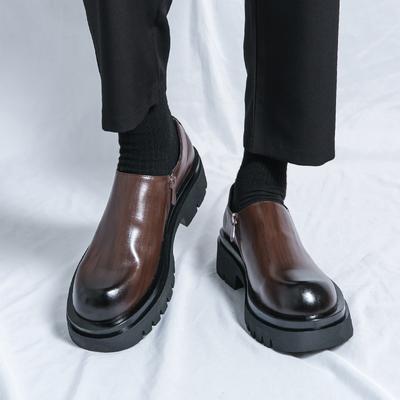 Fashion Business Thick Soled Men's Shoes Fashionable Minimalist Design Style Outdoor Leisure Business Party Wedding Dress Groom Loafer