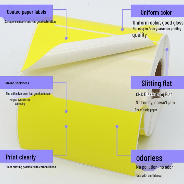 Colorful Self-Adhesive Label Paper Stickers (32-100) in Red, Yellow, Blue, Green, and Purple