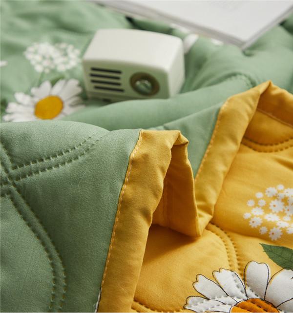 Daisy Print Pustende Cool Quilt Tynt Teppe Mekanisk Vask Klimaanlegg Dyner Myk Komfortabel Tynn Dyne Daisy Print
