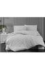 Pari Bedding Set 4 Pcs, Duvet Cover, Bed Sheet, Pillowcase, Double Size, Self Patterned, Wedding, White