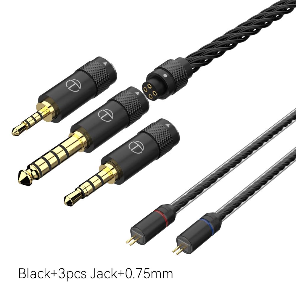 TRN T2 Pro16 Core Earphones Silver Plated HIFI Upgrade Cable 2.5/3.5/4.4/Type C/Lighting/QDC//MMCX/0.75/0.78 MT4 TA4 MT1MAX