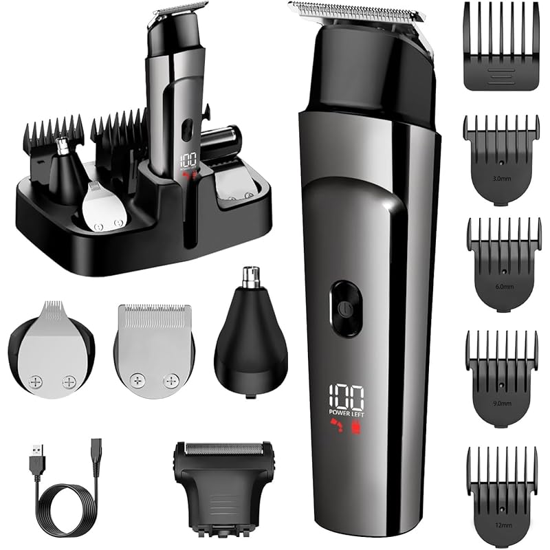 

shaver mens 5IN1[2024 innovation 0.1-12mm length adjustment] body shaver beard trimmer clippers men s shaving electric shaver nose hair cutter usb